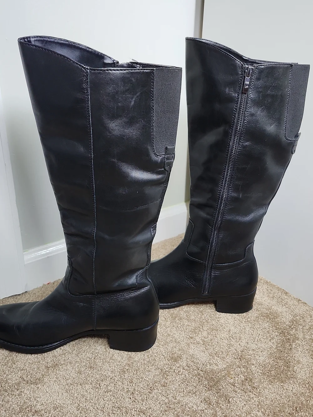 Franco Sarto Becky Knee High Boots, Women Size 9M, Black